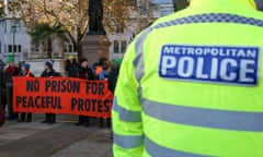 Just Stop Oil activists march in Westminster, central London, last month in solidarity with members who have been imprisoned