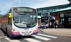 Buses at the Sheffield Meadowhall Interchange