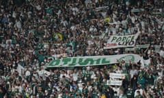 Palmeiras fans make themselves heard during the team’s Club World Cup semi-final win over Al-Ahly on Tuesday.