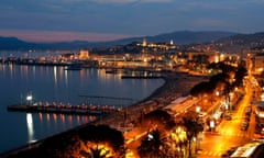 A general view of the Croisette from the Carlton hotel in Cannes