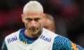 Richarlison at Wembley for Brazil’s friendly with England.