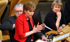 Nicola Sturgeon speaking in the debate in the Scottish parliament on a second independence referendum.