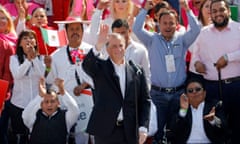 José Antonio Meade waves to supporters