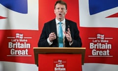 Richard Tice, leader of Reform UK, speaking in London on 3 January.