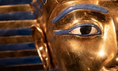 Detail from the golden coffin of the boy king Tutankhamun