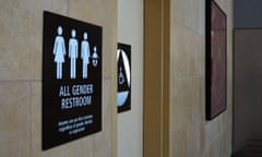 An ‘All Gender’ bathroom sign at the San Diego International Airport in San Diego, California, US.