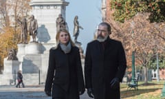 Claire Danes as Carrie Mathison and Mandy Patinkin as Saul Berenson.