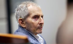 FILES-US-CRIME-DURST-TRIAL<br>(FILES) In this file photo taken on March 10, 2020 Real estate heir Robert Durst looks over during his murder trial in Los Angeles, California. - US real estate scion Robert Durst was on September 17, 2021 convicted of killing his best friend to prevent her talking to police about his wife's disappearance. (Photo by Alex Gallardo / POOL / AFP) (Photo by ALEX GALLARDO/POOL/AFP via Getty Images)