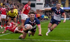 Matty Ashton scores England’s second try.