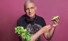 Musician Nitin Sawhney - for Observer Food Monthly, "My life on a Plate". Photographed in his studio in Brixton Date: 26 June 2019 Photograph by Amit Lennon