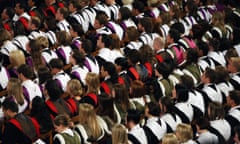 Students at a University graduation ceremony. Photo credit: David Cheskin/PA Wire