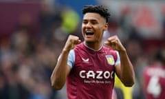 Aston Villa v Newcastle United - Premier League<br>BIRMINGHAM, ENGLAND - APRIL 15: Ollie Watkins of Aston Villa celebrates after the team's victory in the Premier League match between Aston Villa and Newcastle United at Villa Park on April 15, 2023 in Birmingham, England. (Photo by Shaun Botterill/Getty Images)