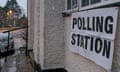 A sign outside a polling station.