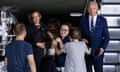 Russian nationals involved in a complex swap of prisoners with Western countries arrived in Moscow and were met at the airport by President Vladimir Putin