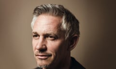 Head shot of Gary Lineker against brown background