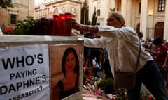 A memorial to the assassinated investigative journalist Daphne Caruana Galizia