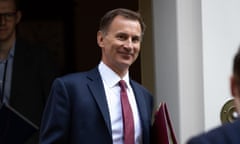 The chancellor, Jeremy Hunt,