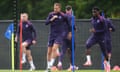 Harry Kane during an England training session