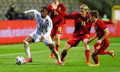 Wilfried Zaha in action for Ivory Coast against Belgium in Brussels last year