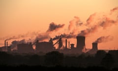 Smoke from Scunthorpe steel plant