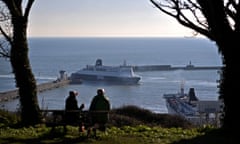 A ferry arrives at Dover