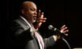 Mark Robinson speaks at an election night event in Greensboro, North Carolina, on 5 March. 