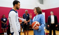 Stephen Curry and Kamala Harris met before the US men’s basketball team flew to Europe for their Olympic campaign