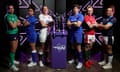 The captains (from left): Nichola Fryday of Ireland, Italy’s Silvia Turani, Alex Matthews of England, France’s Audrey Forlani, Hannah Jones of Wales and Rachel Malcom of Scotland.