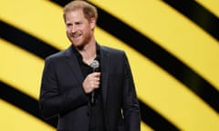 Prince Harry speaking at the closing ceremony of the Invictus Games in Düsseldorf last year