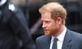 Prince Harry, Duke of Sussex, leaves the High Court in London, 28 March 2023.