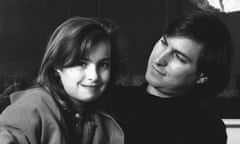 Steve Jobs with Lisa in 1989, when Lisa was 10