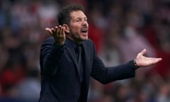 Atlético Madrid’s manager, Diego Simeone.