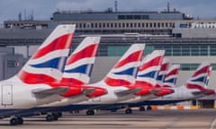 British Airways planes at Gatwick airport in 2020