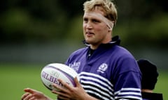 Doddie Weir during a training session at Murrayfield, Edinburgh, in 1998.