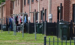 In this May 14, 2018, photo, clothes dry on a clothesline outside of the Cooper River Court apartment complex in Charleston, S.C. A new data analysis by the Center for Budget and Policy Priorities shows that tenants in Charleston receiving housing assistance could see the second-highest average annual increase in the United States under a new proposal by HUD Secretary Ben Carson to raise rents for millions of low-income households. (AP Photo/Robert Ray)