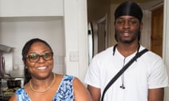 Pearl Cotterell, 62, and Jahdan Grant, 18 whom she fostered when he was 15. At their home in south London