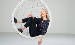 Hannah Booth in a swing chair