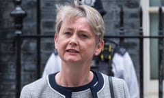 Yvette Cooper outside Downing Street