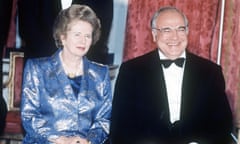 Margaret Thatcher and Helmut Kohl in July 1990