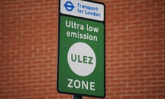 An ultra-low emission zone (Ulez) sign in London. 
