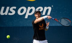 Andy Murray practices at Flushing Meadows