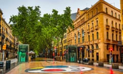 La Rambla at the height of lockdown. 