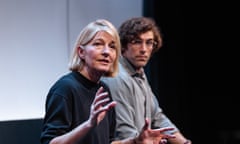 Jemma Redgrave and Ewan Miller in Octopolis at Hampstead theatre.