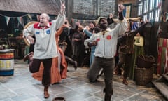 Comedy Playhouse - Tim Vine Travels in Time<br>Programme Name: Comedy Playhouse - Tim Vine Travels in Time - TX: n/a - Episode: n/a (No. n/a) - Picture Shows: (L-R) Tim Vine, Robin Hood (ORE ODUBA) - (C) Baby Cow - Photographer: Gary Moyes