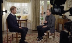 Prince Harry speaks to Tom Bradby