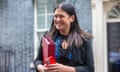 Culture Secretary Lisa Nandy leaves 10 Downing Street after first cabinet meeting of Labour government.