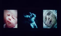 Bill Viola’s Nantes Triptych (1992) video/sound installation.