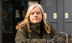 Louise Casey, pictured outside a food bank.