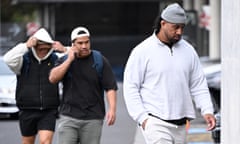 Melbourne Rebels player Pone Fa'amausili arrives for a meeting at AAMI Park