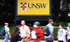 Students enter the University of New South Wales in Sydney